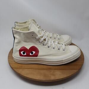 Converse Comme des Garcons Shoes Mens 9 Play Chuck 70 High All Star Sneakers